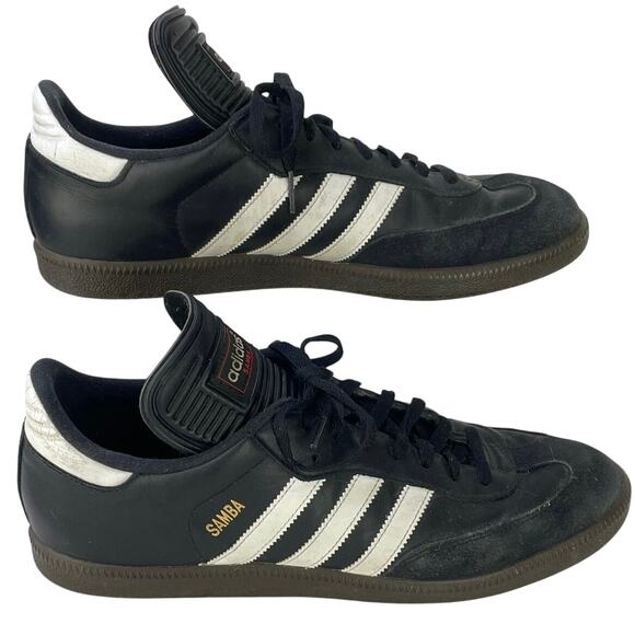 Adidas Samba Classic Men Indoor Black Leather Soccer Walking Athletic Shoe 11.5 main image 8